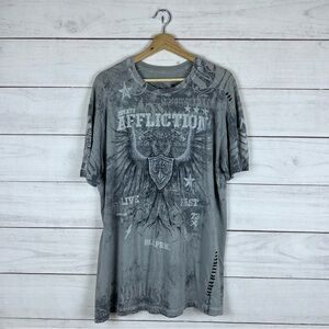 Affliction Grunge T-Shirt fits XL